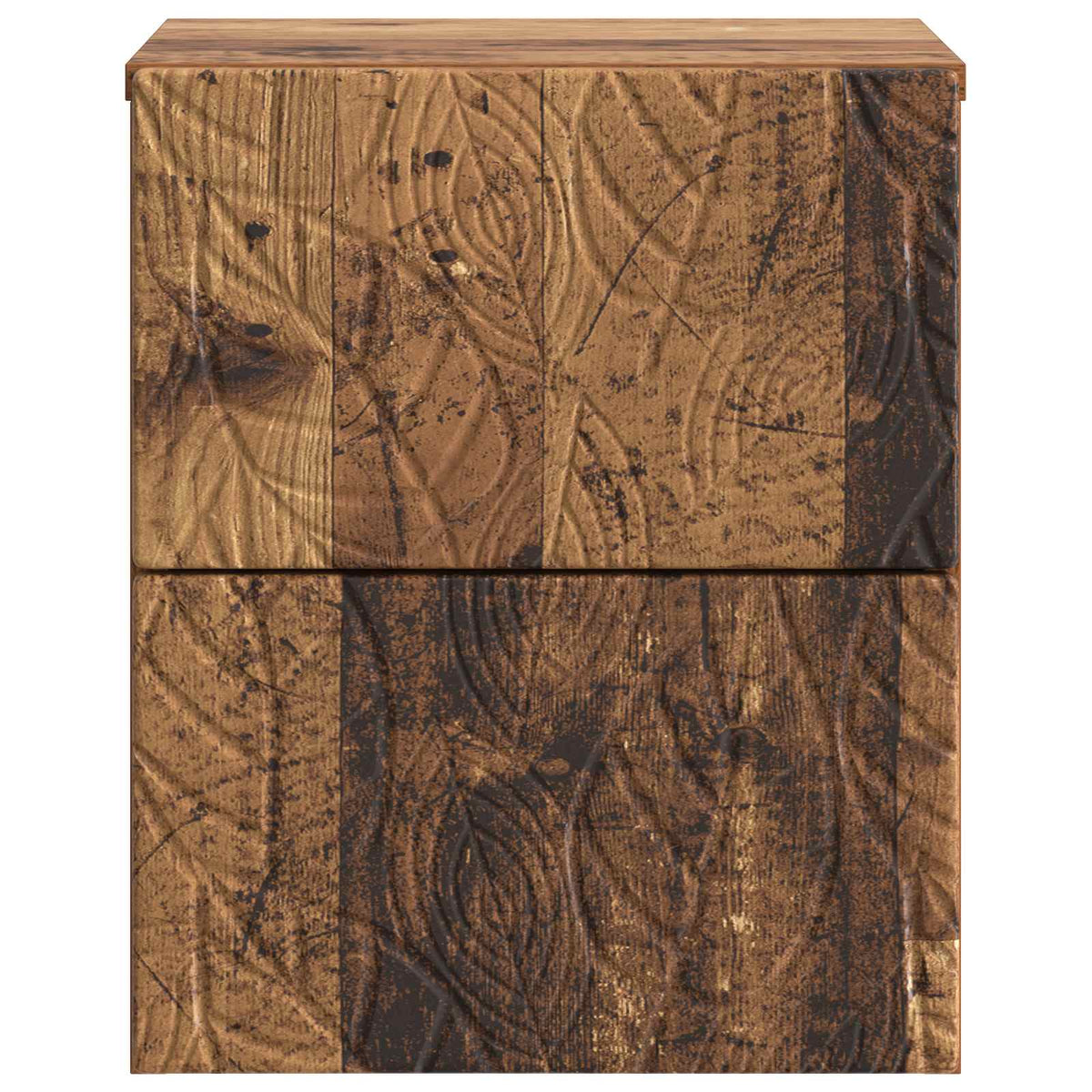 Wandmontierter Nachttisch 2 Stk. Altholz 34,5 x 33 x 40 cm