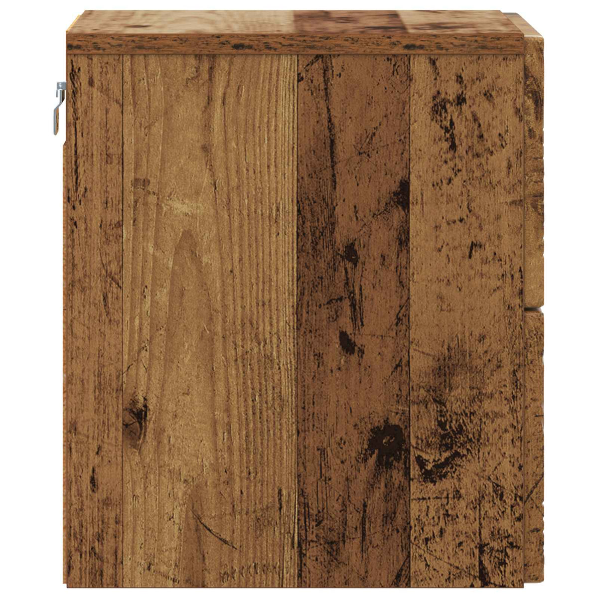 Wandmontierter Nachttisch 2 Stk. Altholz 34,5 x 33 x 40 cm