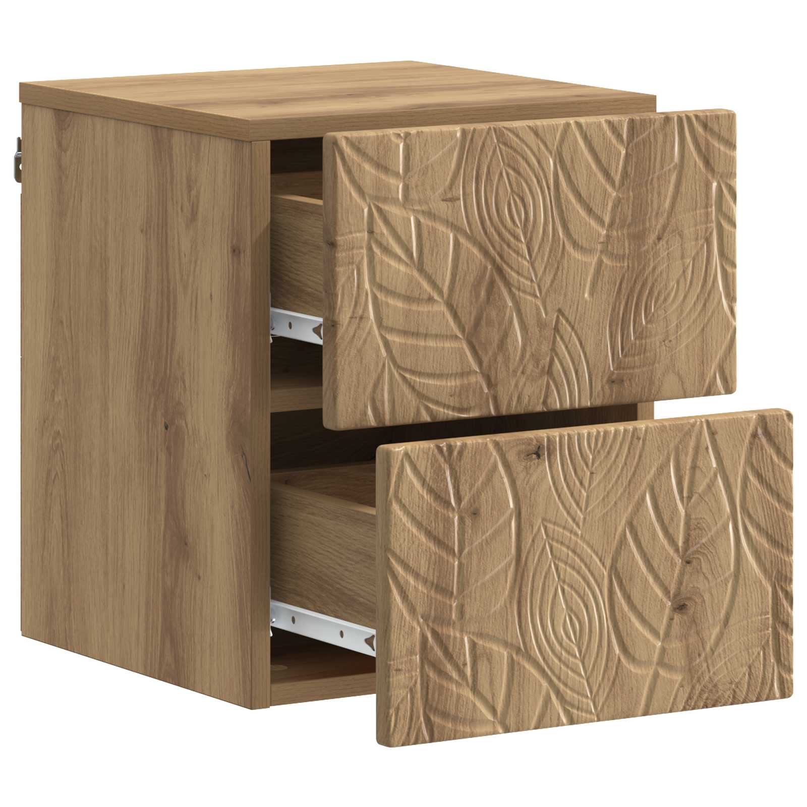 Wandmontierter Nachttisch 2 stk. Artisan-Eiche