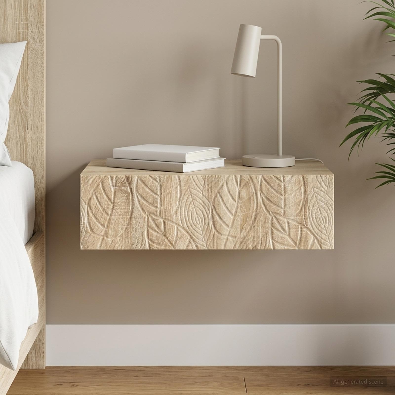 Wandmontierter Beistelltisch 59 x 34,5 x 17 cm Holzwerkstoff