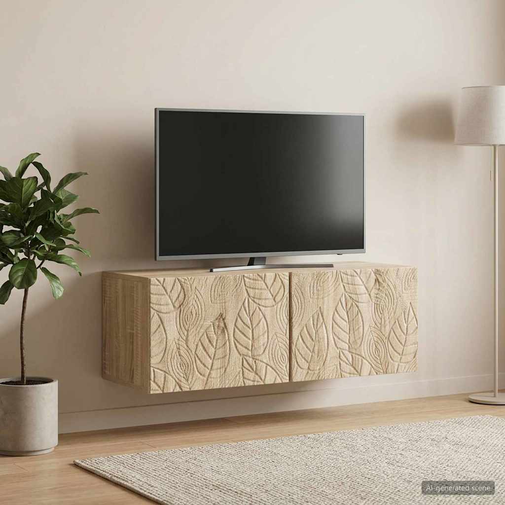 Wandmontierter TV-Schrank 59,5 x 41 x 30 cm Sonoma-Eiche