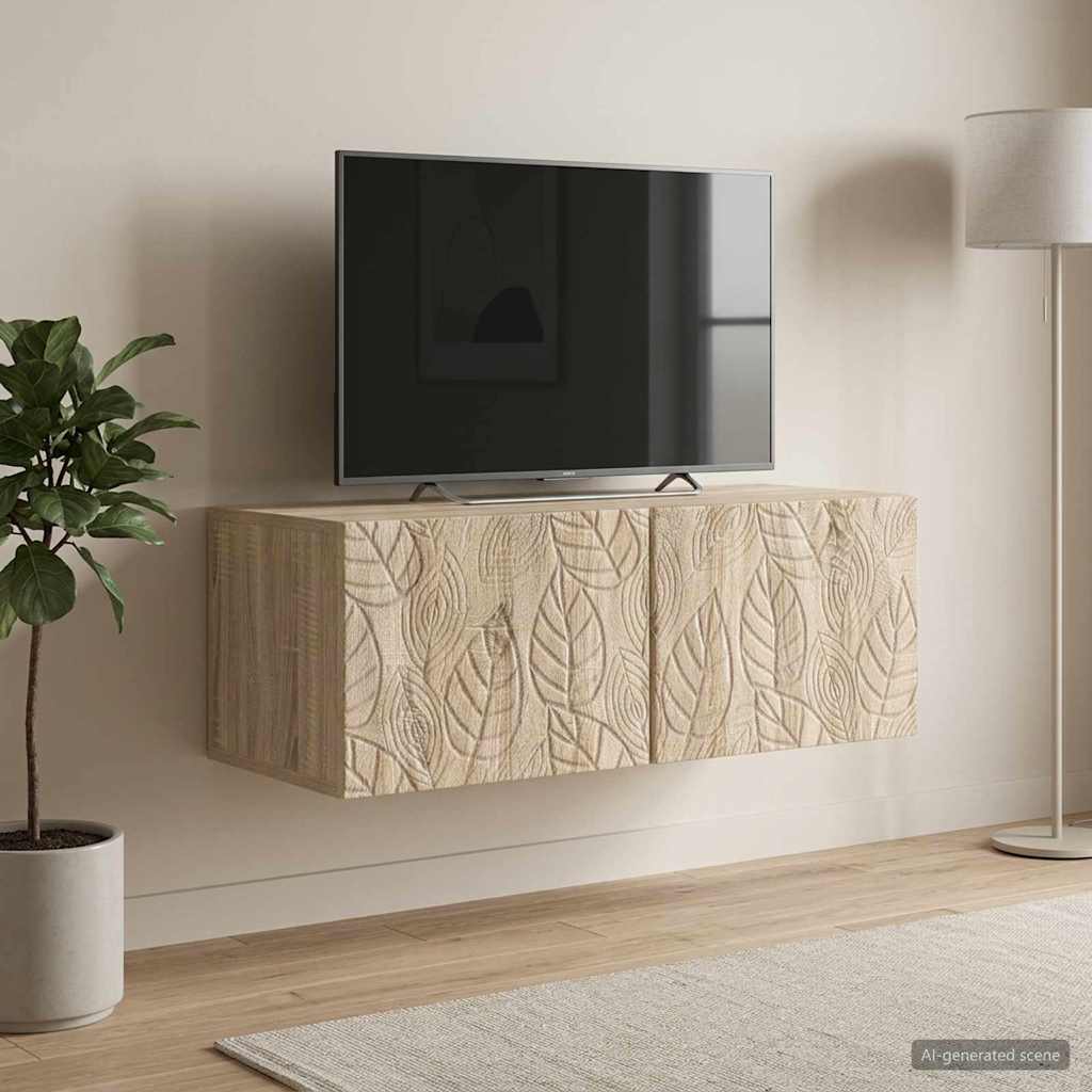 Wandmontierter TV-Schrank 78,5 x 41 x 30 cm Sonoma-Eiche