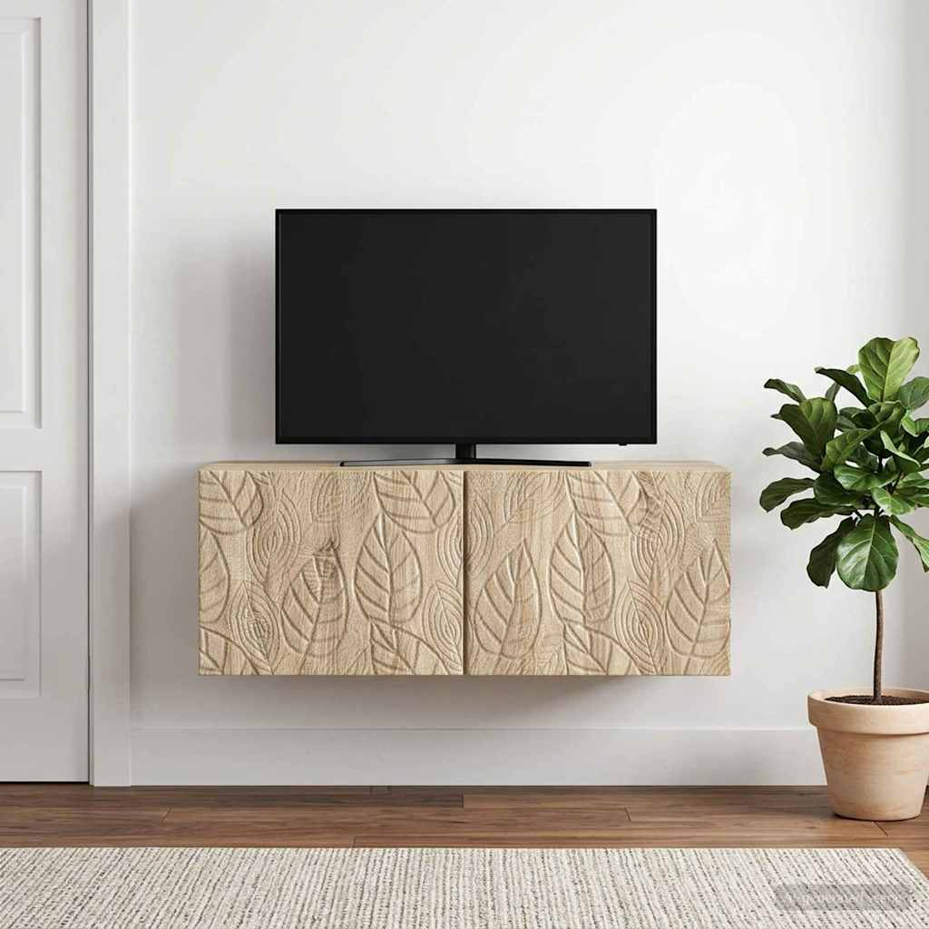 Wandmontierter TV-Schrank 78,5 x 41 x 30 cm Sonoma-Eiche