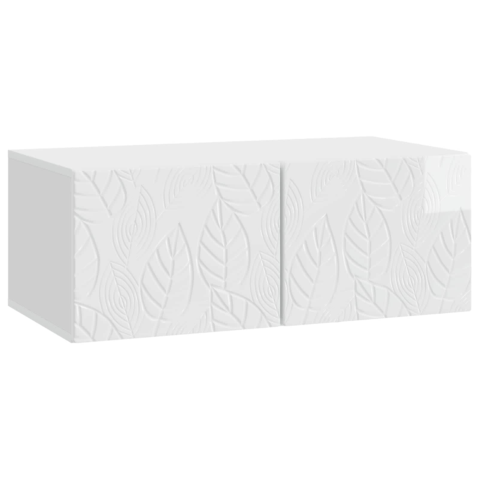 Wandmontierter TV-Schrank 78,5 x 41 x 30 cm Hochglanz Weiß