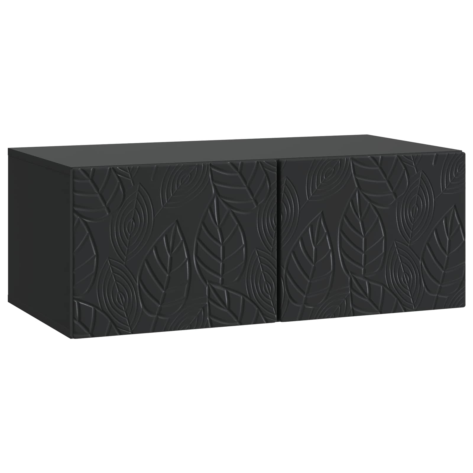 Wandmontierter TV-Schrank 98 x 41 x 30 cm Schwarz Holzwerkstoff