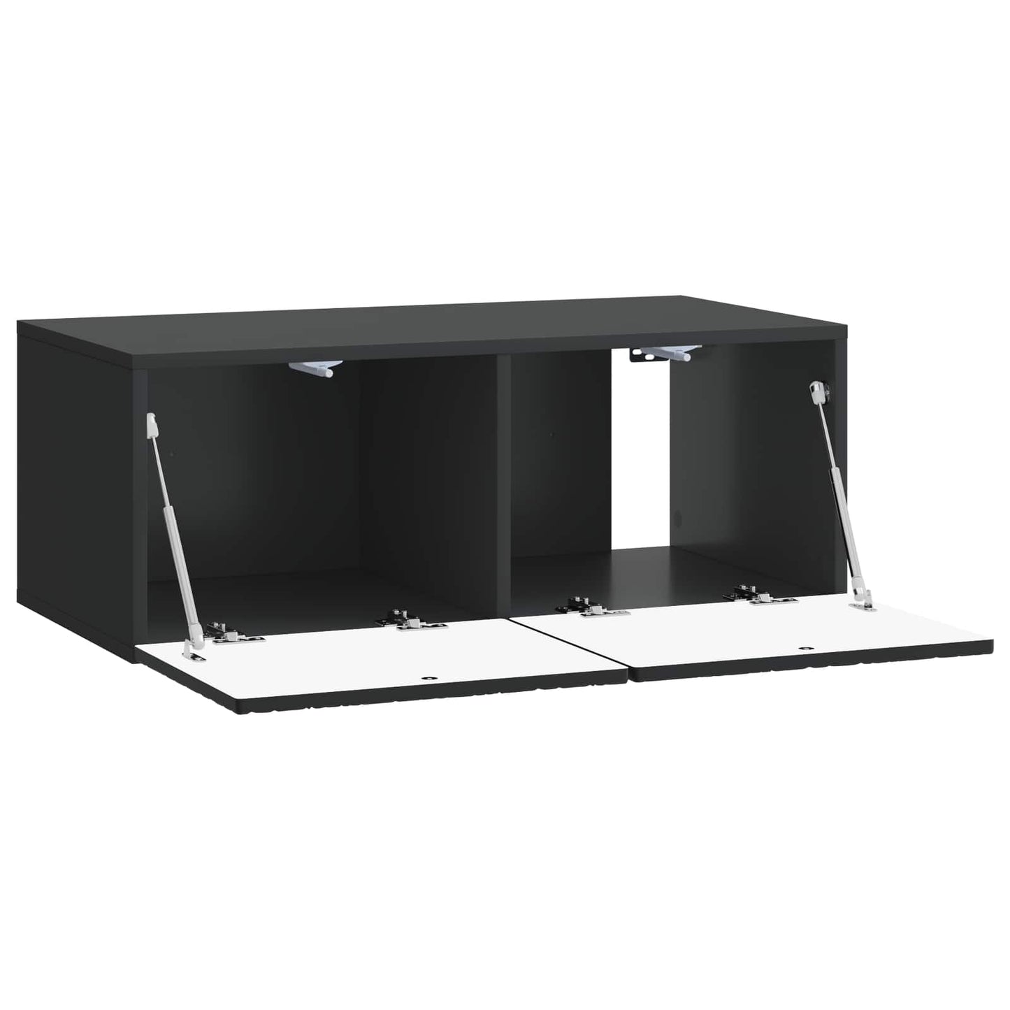 Wandmontierter TV-Schrank 98 x 41 x 30 cm Schwarz Holzwerkstoff