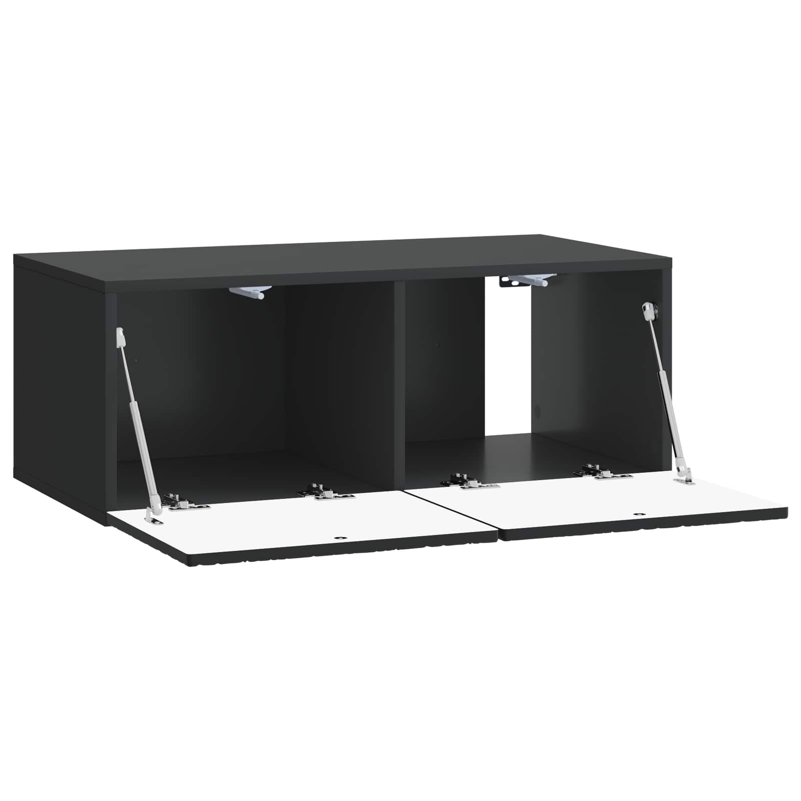 Wandmontierter TV-Schrank 98 x 41 x 30 cm Schwarz Holzwerkstoff