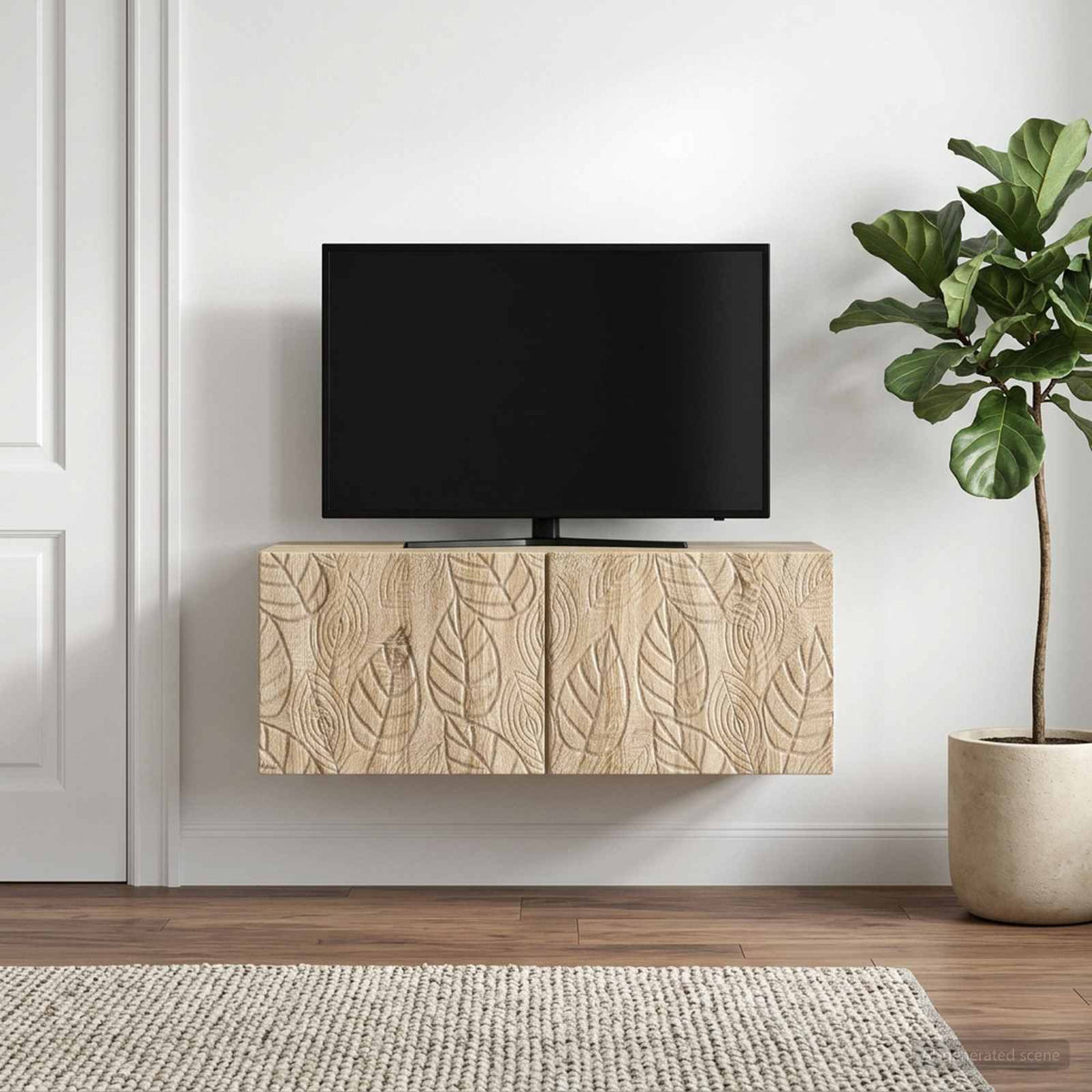 Wandmontierter TV-Schrank 98 x 41 x 30 cm Sonoma-Eiche