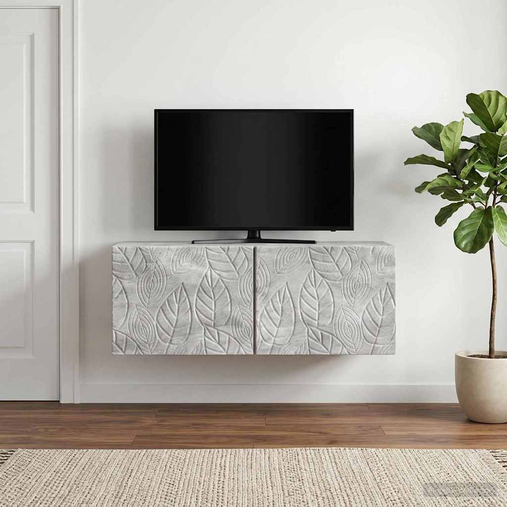 Wandmontierter TV-Schrank 98 x 41 x 30 cm Betongrau
