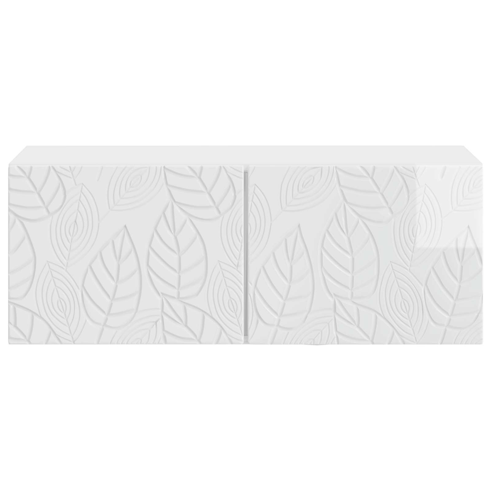 Wandmontierter TV-Schrank 98 x 41 x 30 cm Hochglanz Weiß