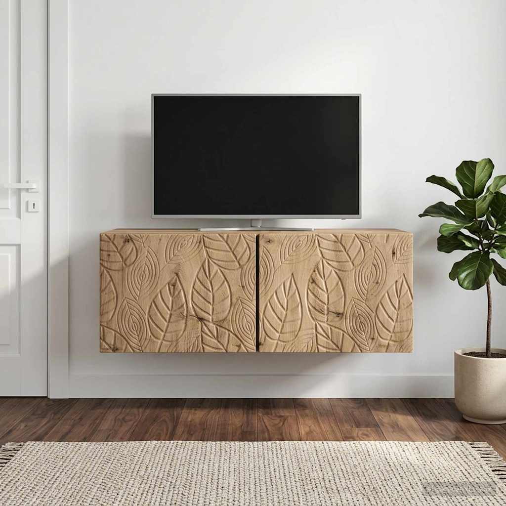 Wandmontierter TV-Schrank 98 x 41 x 30 cm Artisan-Eiche