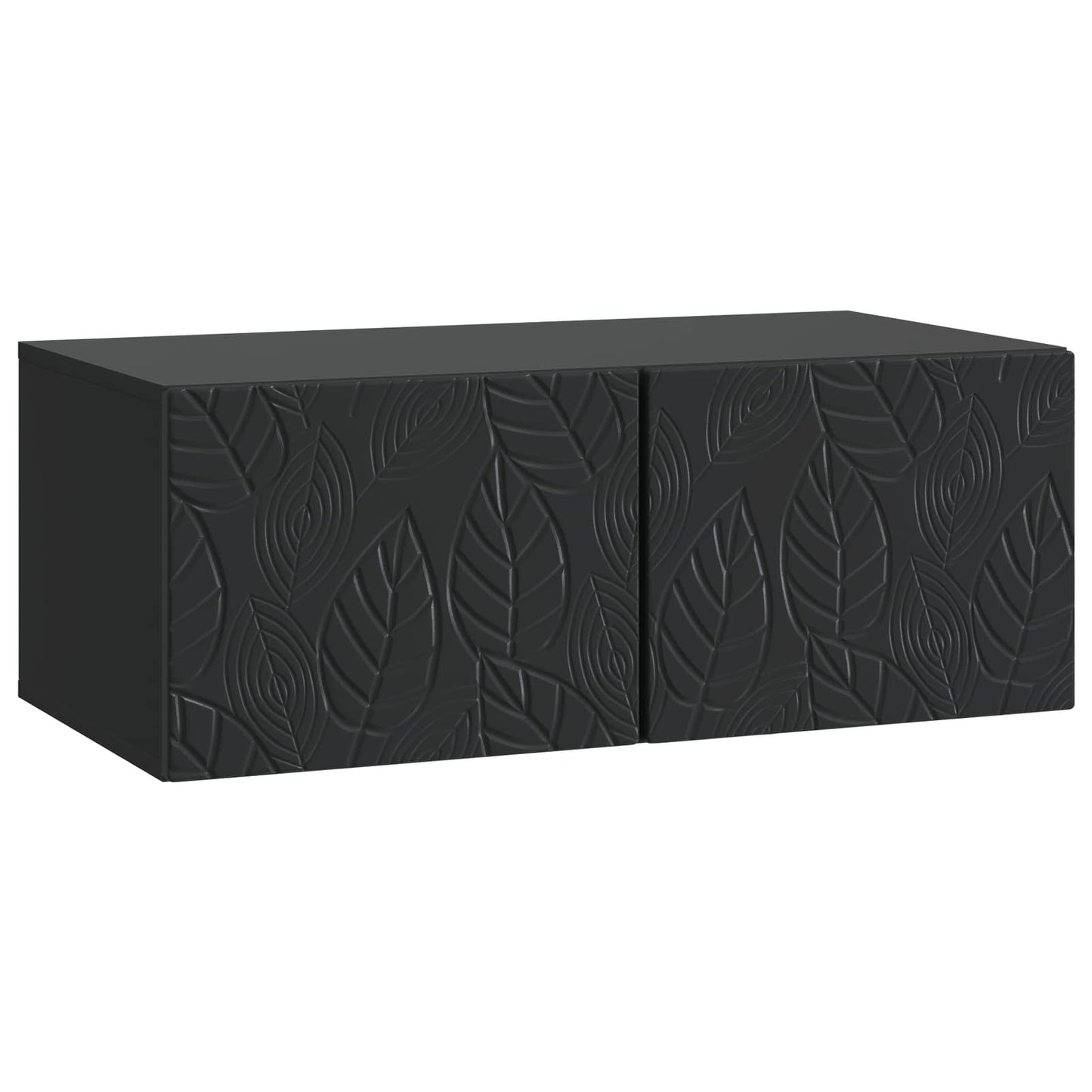 Wandmontierter TV-Schrank 59,5 x 31 cm Schwarz Holzwerkstoff