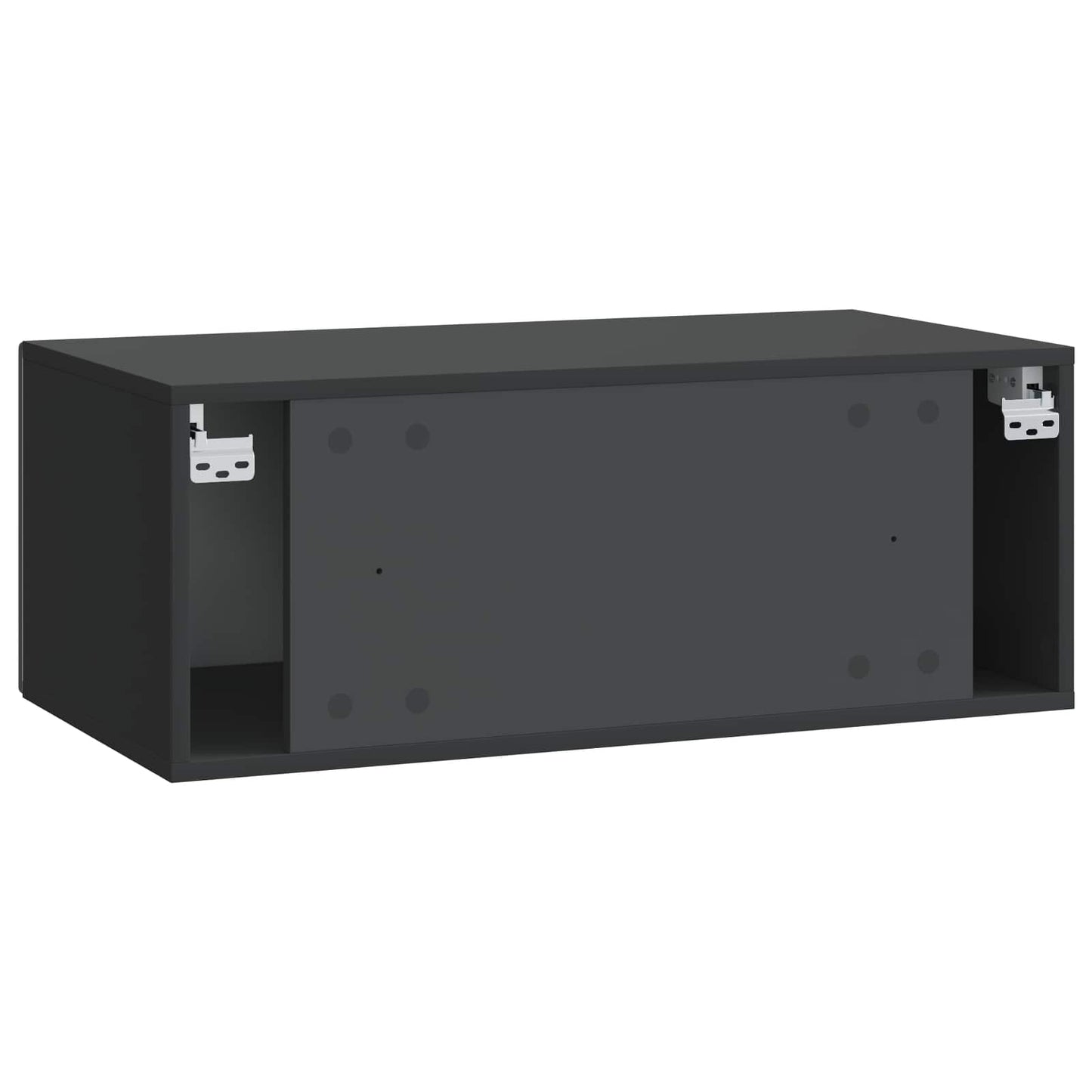 Wandmontierter TV-Schrank 59,5 x 31 cm Schwarz Holzwerkstoff