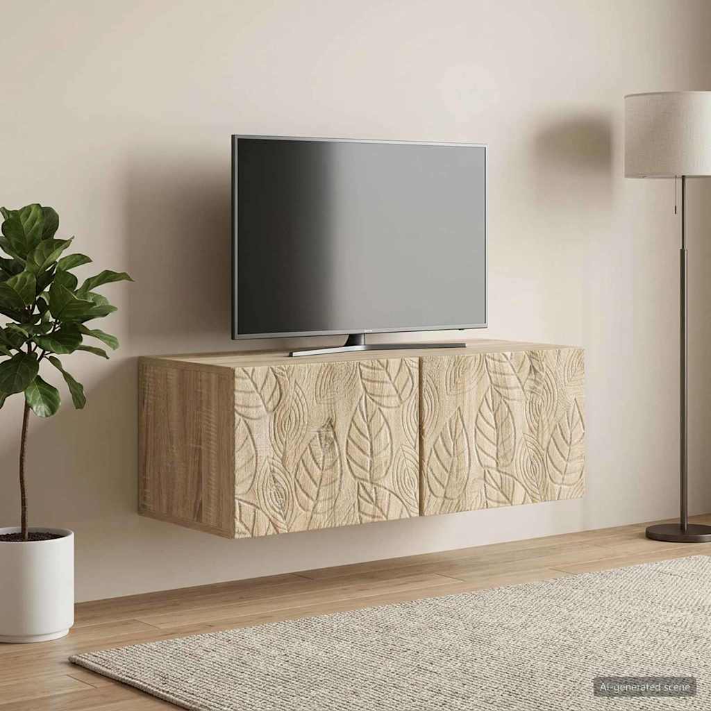 Wandmontierter TV-Schrank 59,5 x 31 cm Sonoma-Eiche