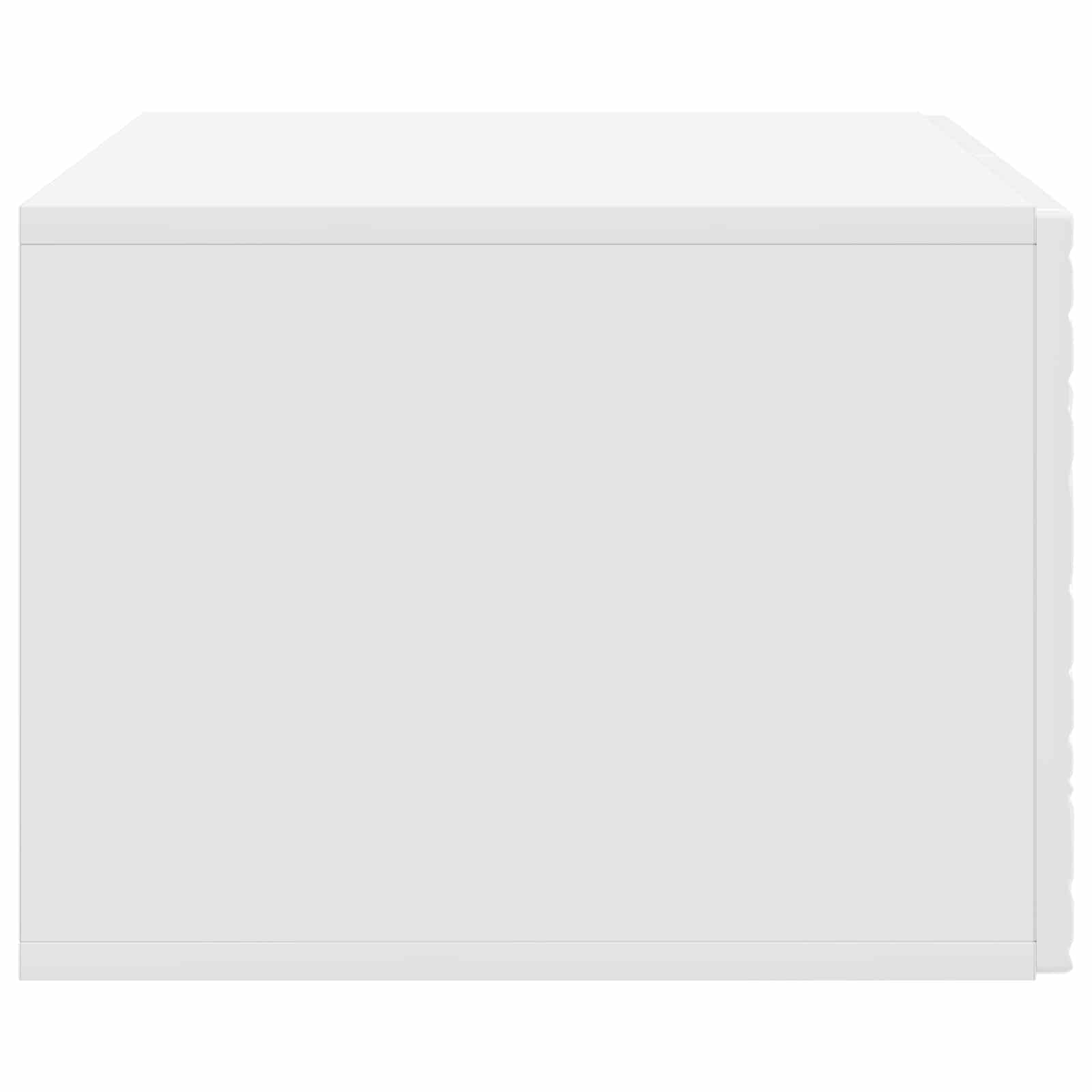 Wandmontierter TV-Schrank 59,5 x 31 cm Hochglanz Weiß