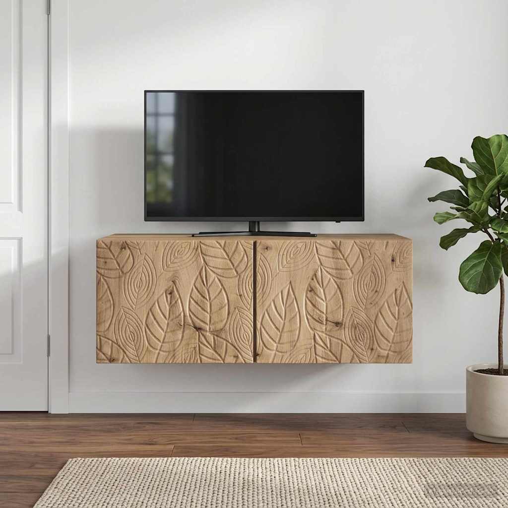 Wandmontierter TV-Schrank 59,5 x 31 cm Artisan-Eiche