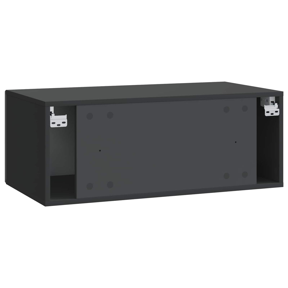 Wandmontierter TV-Schrank 78,5 x 31 cm Schwarz Holzwerkstoff