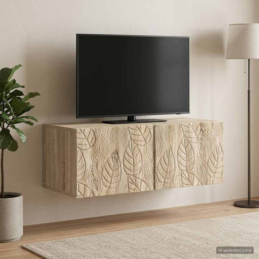 Wandmontierter TV-Schrank 78,5 x 31 cm Sonoma-Eiche