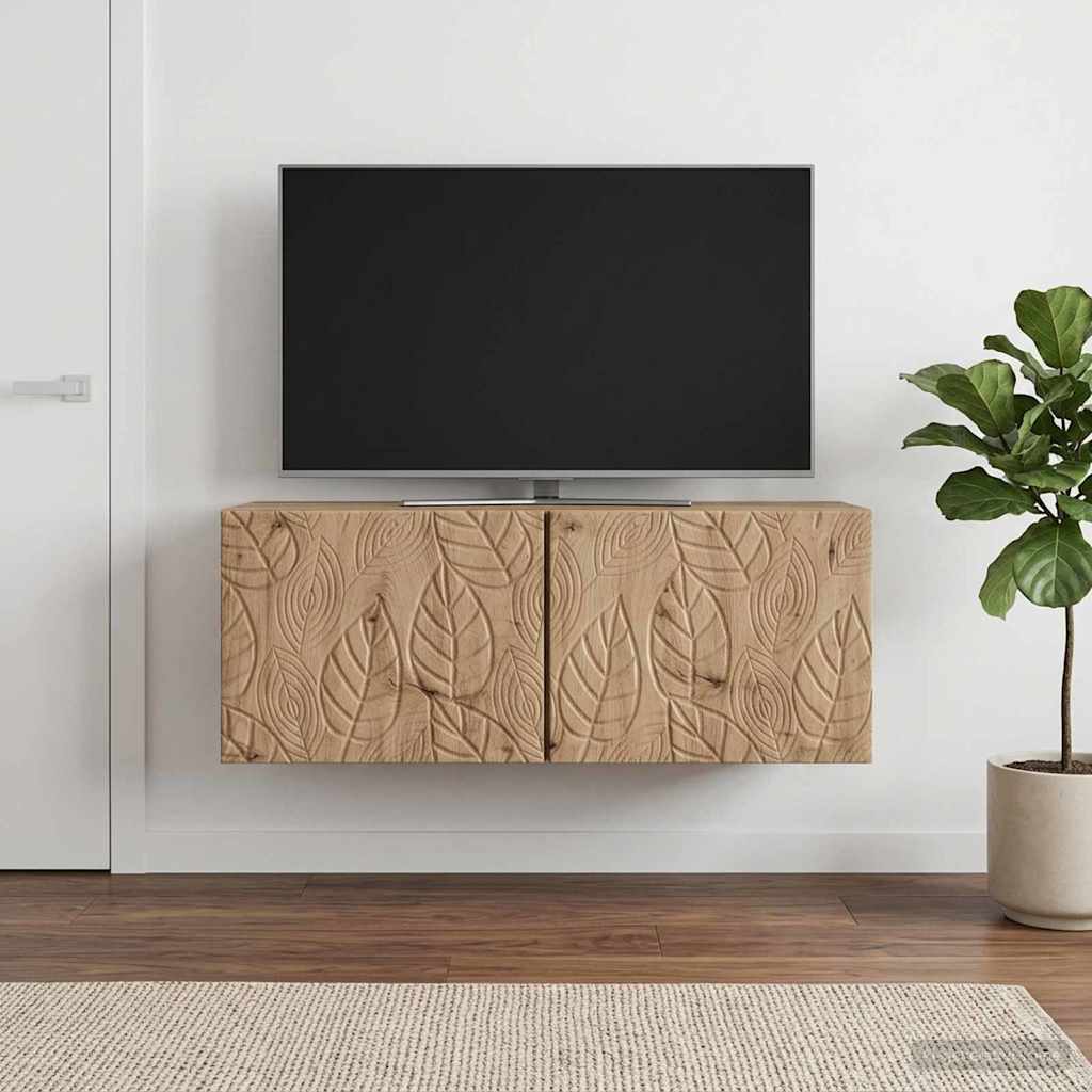 Wandmontierter TV-Schrank 78,5 x 31 cm Artisan-Eiche