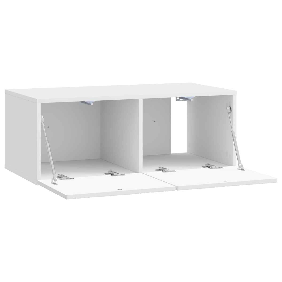 Wandmontierter TV-Schrank 98 x 31 cm Weiß Holzwerkstoff