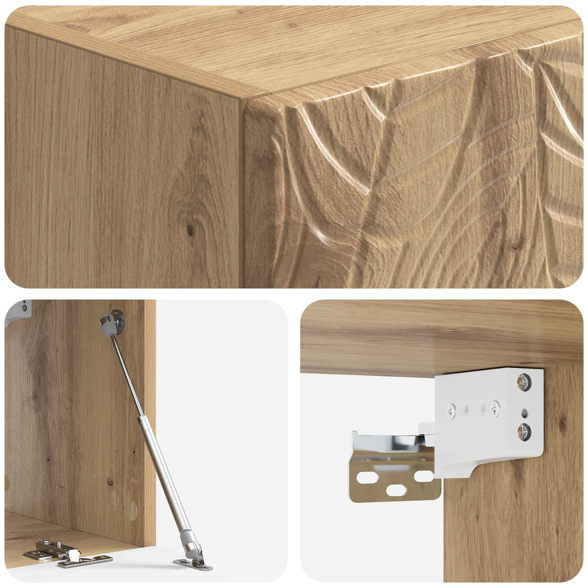 Wandmontierter TV-Schrank 98 x 31 cm Artisan-Eiche