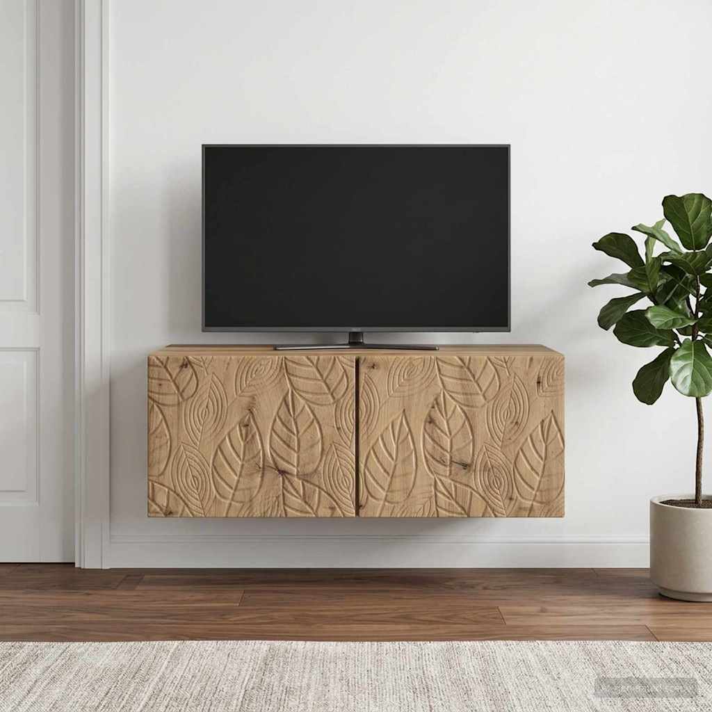 Wandmontierter TV-Schrank 98 x 31 cm Artisan-Eiche