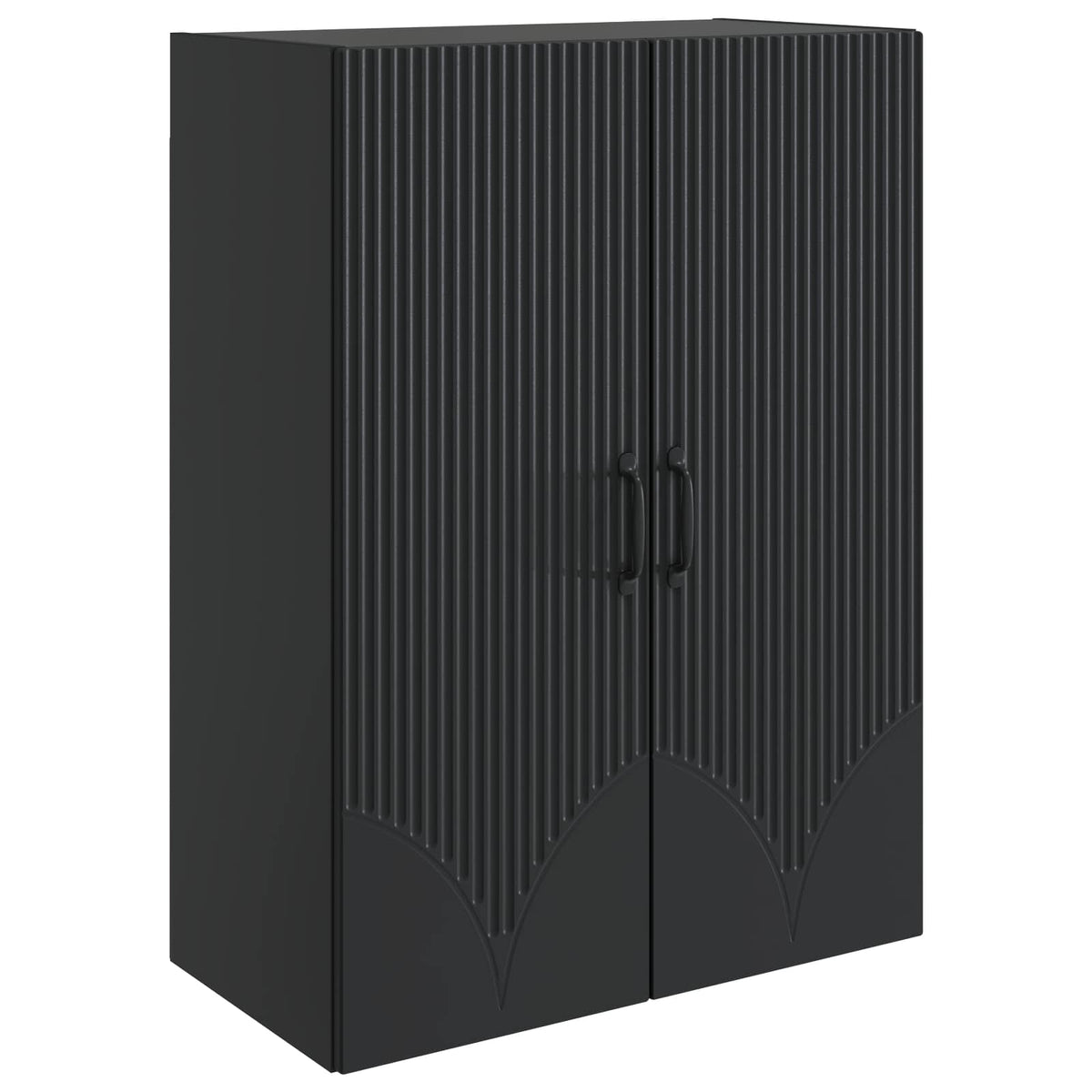 Wandschrank 66 x 34,5 x 90 cm Holzwerkstoff Schwarz