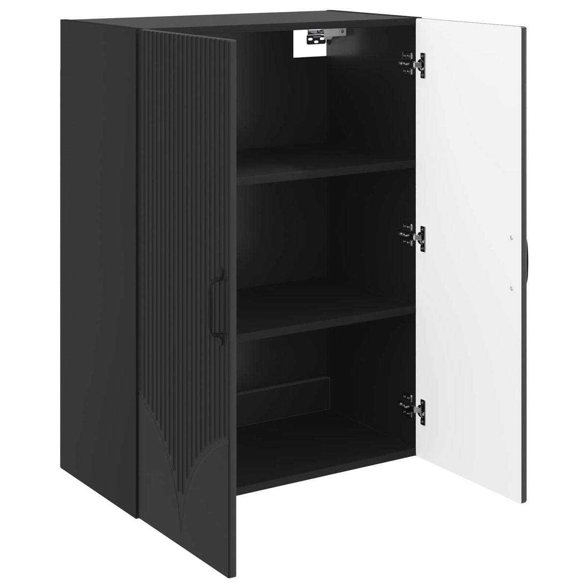 Wandschrank 66 x 34,5 x 90 cm Holzwerkstoff Schwarz