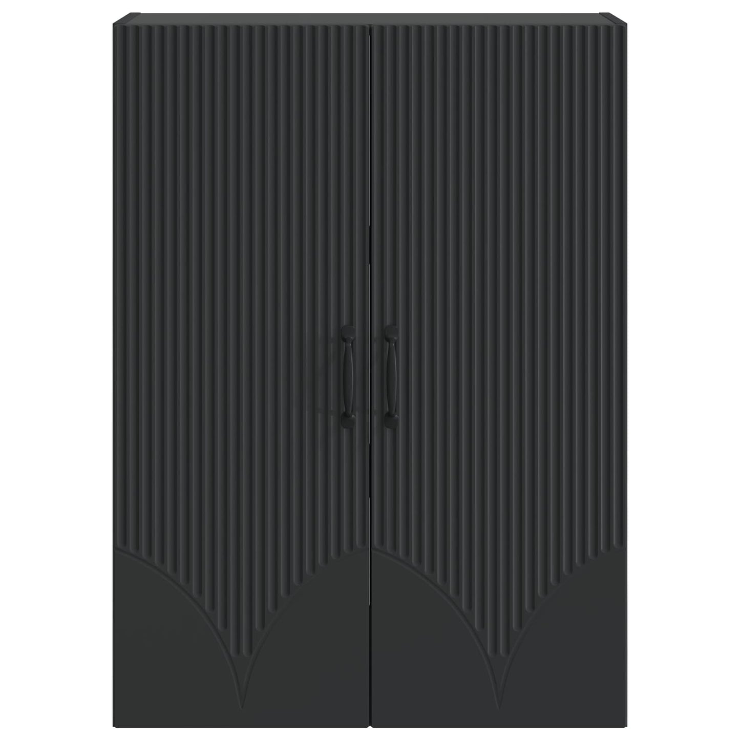 Wandschrank 66 x 34,5 x 90 cm Holzwerkstoff Schwarz