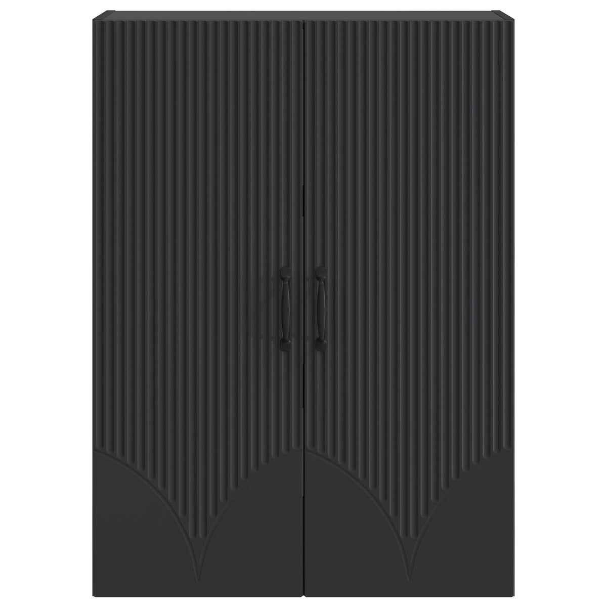 Wandschrank 66 x 34,5 x 90 cm Holzwerkstoff Schwarz