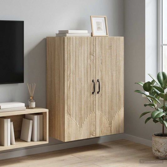 Wandschrank 66 x 34,5 x 90 cm Holzwerkstoff Sonoma-Eiche