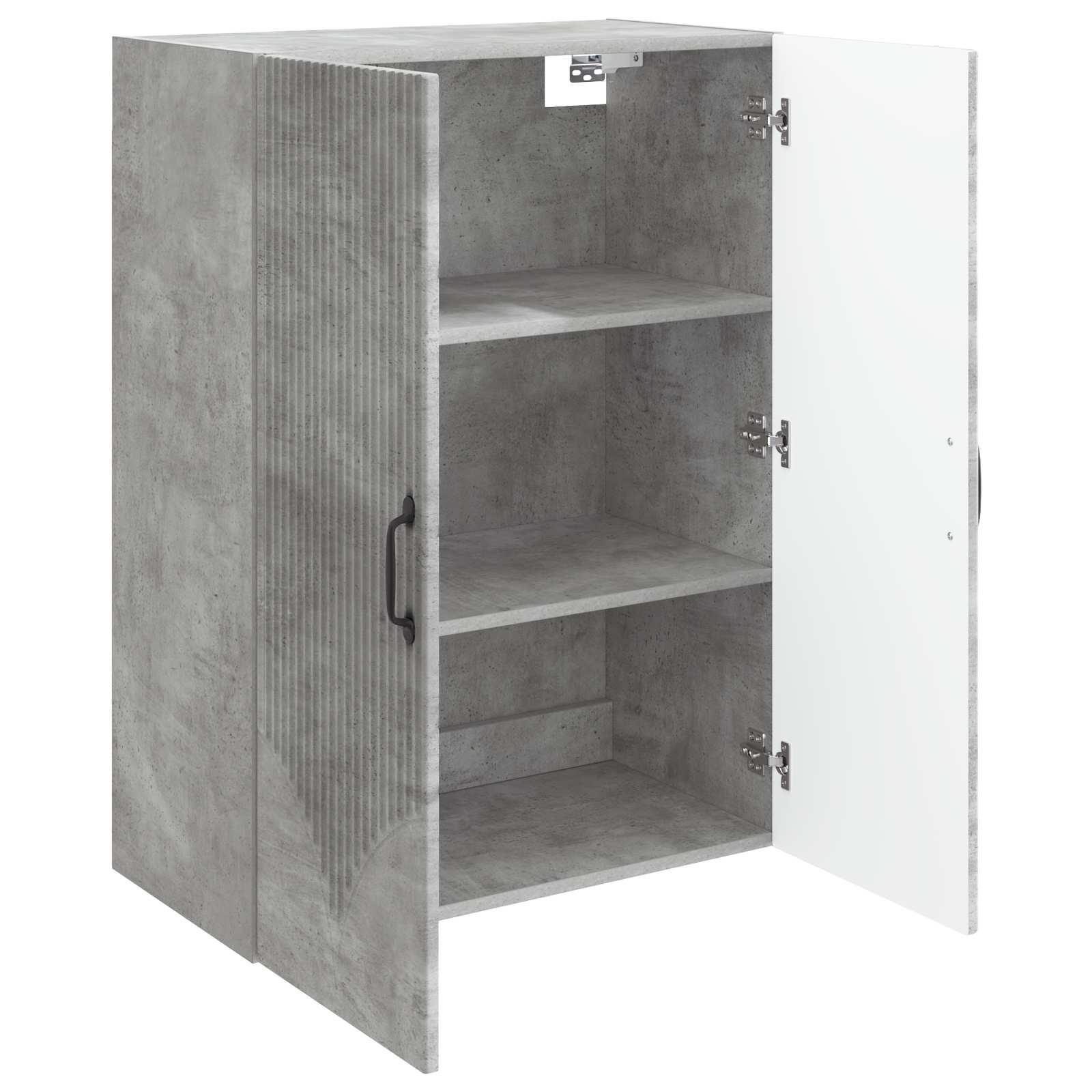 Wandschrank 66 x 34,5 x 90 cm Holzwerkstoff Betongrau