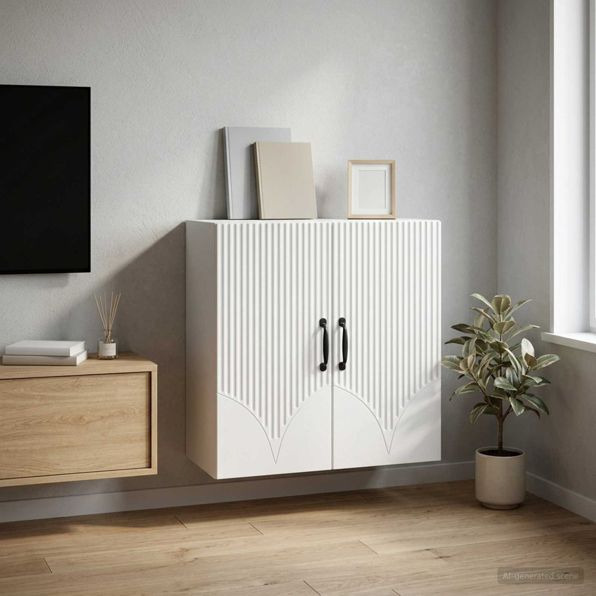 Wandschrank Weiß 59 x 31 x 60 cm Holzwerkstoff
