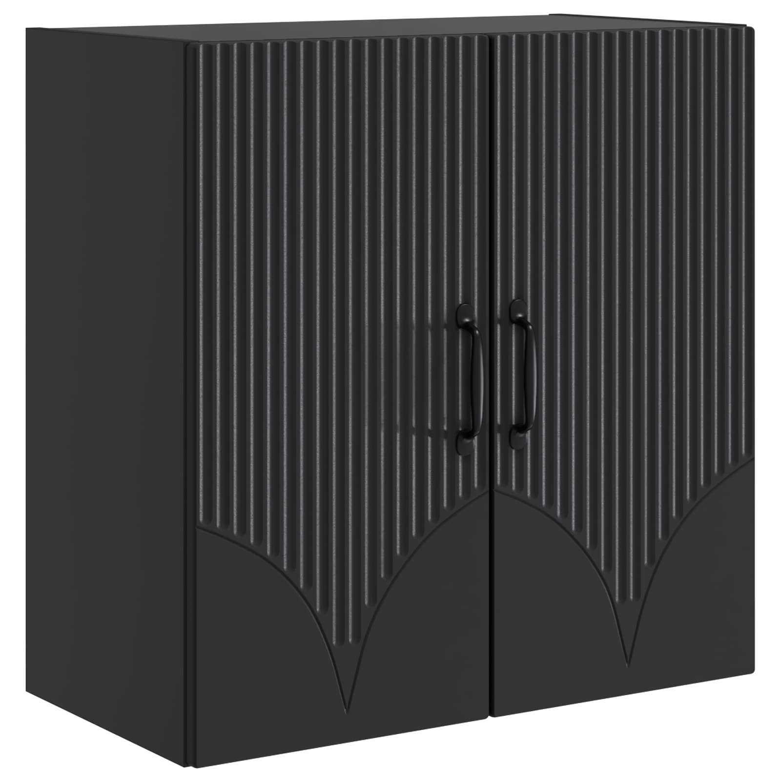Wandschrank 59 x 31 x 60 cm Holzwerkstoff Schwarz