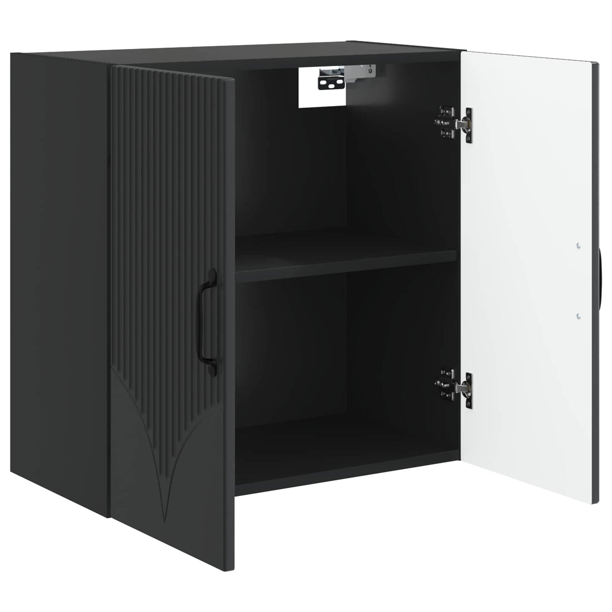 Wandschrank 59 x 31 x 60 cm Holzwerkstoff Schwarz