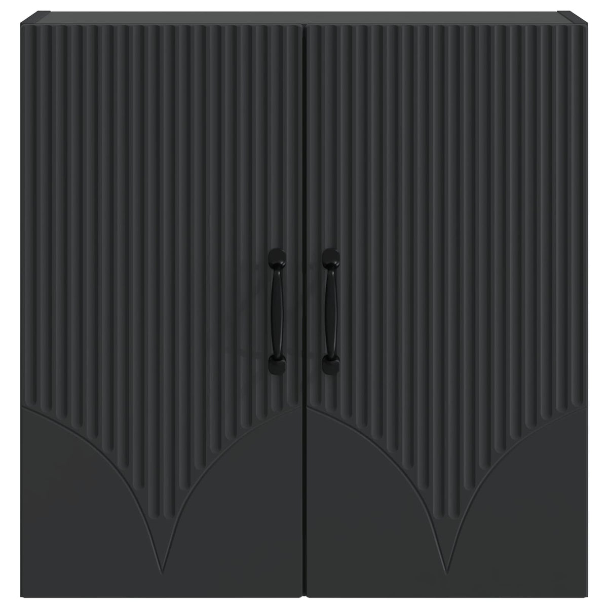Wandschrank 59 x 31 x 60 cm Holzwerkstoff Schwarz