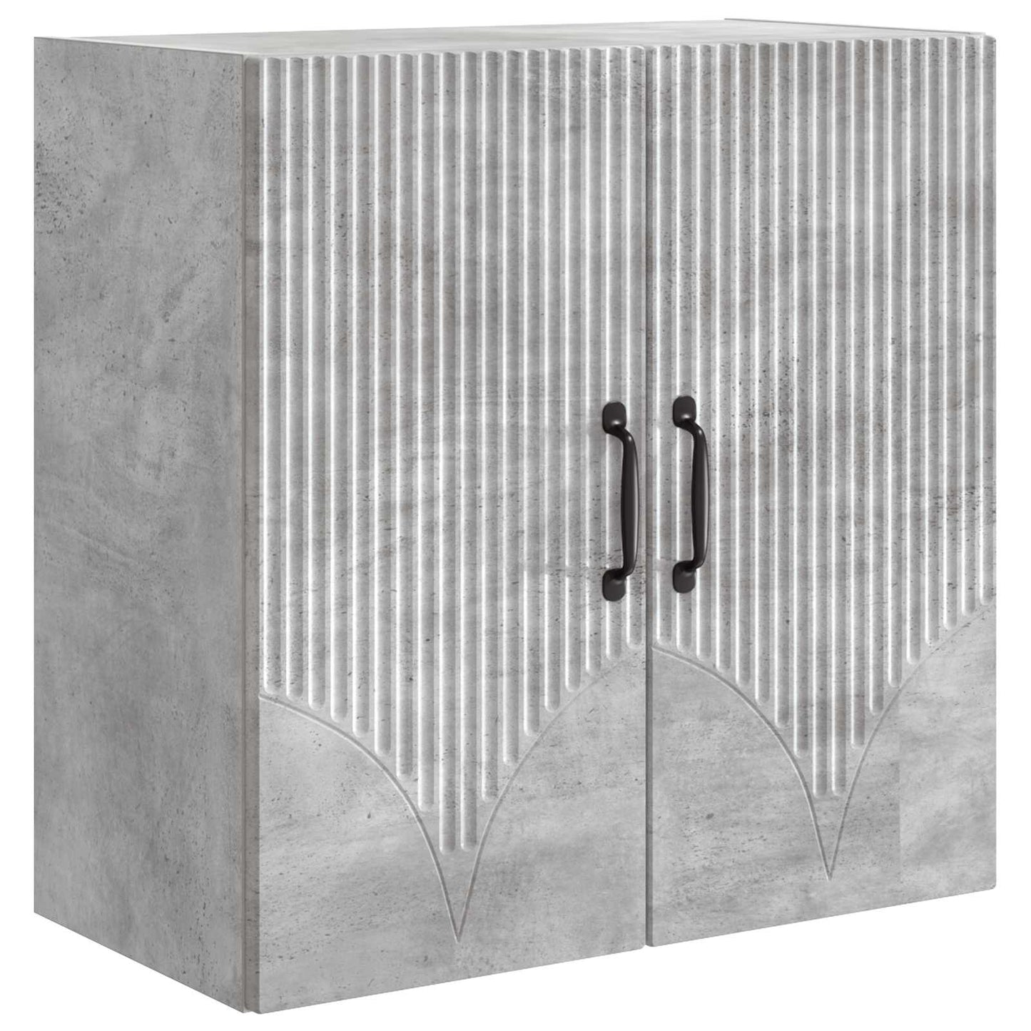 Wandschrank 59 x 31 x 60 cm Holzwerkstoff Betongrau