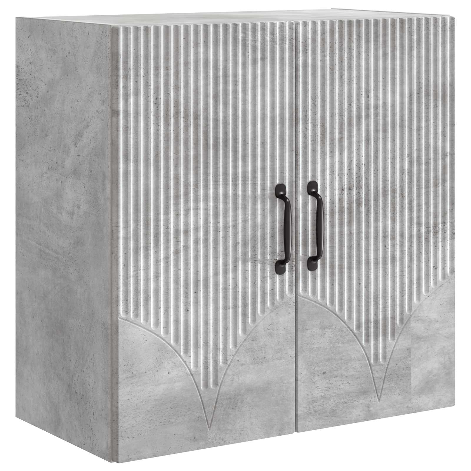 Wandschrank 59 x 31 x 60 cm Holzwerkstoff Betongrau