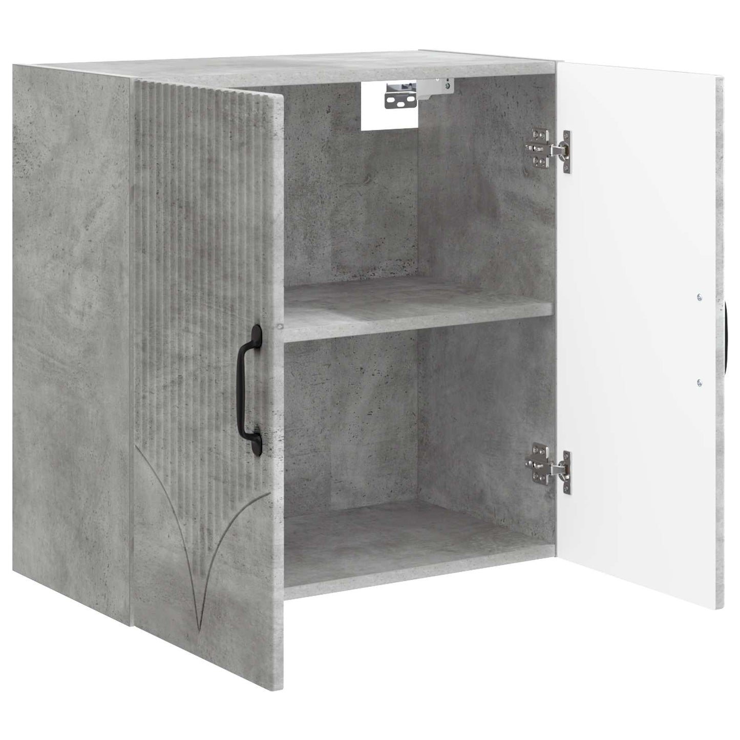 Wandschrank 59 x 31 x 60 cm Holzwerkstoff Betongrau