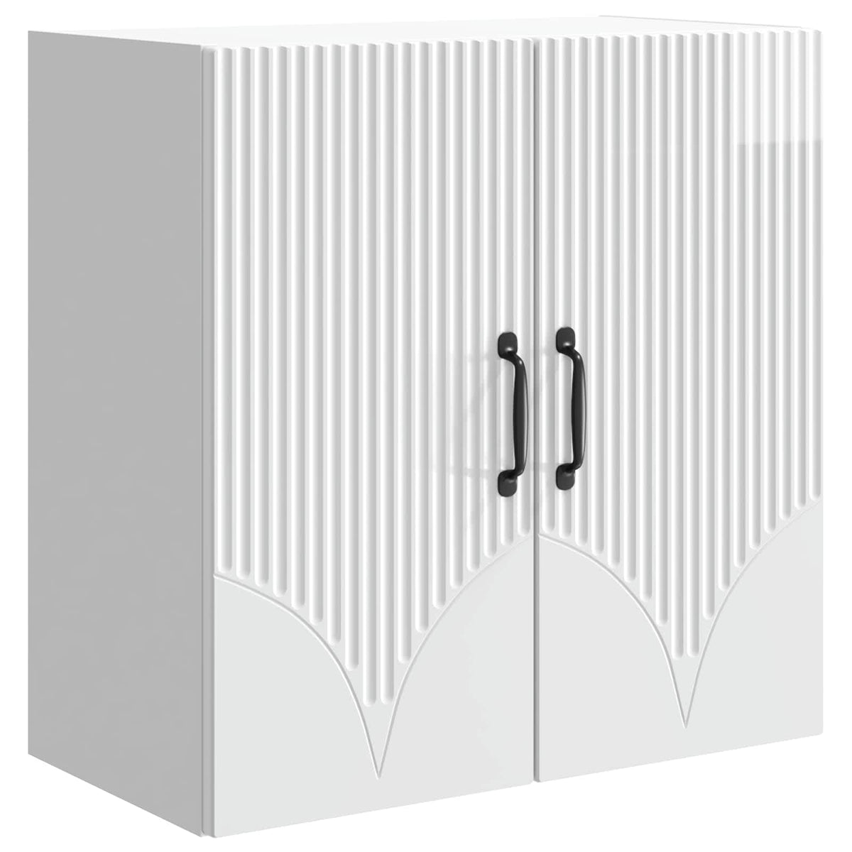 Wandschrank 59 x 31 x 60 cm Holzwerkstoff Hochglanz Weiß