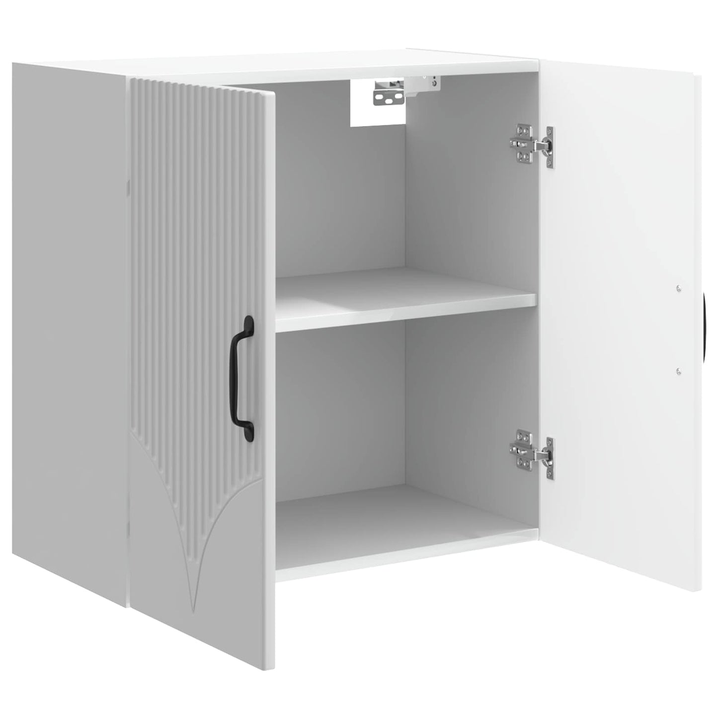 Wandschrank 59 x 31 x 60 cm Holzwerkstoff Hochglanz Weiß