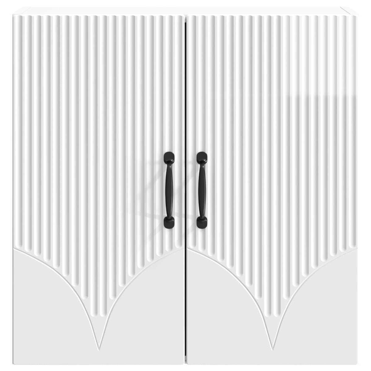 Wandschrank 59 x 31 x 60 cm Holzwerkstoff Hochglanz Weiß