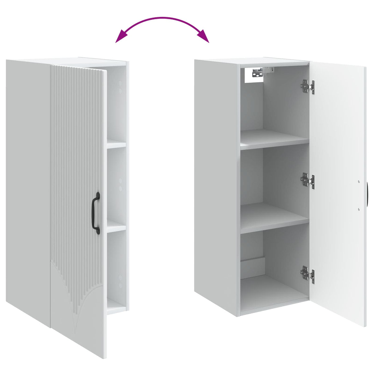 Wandschrank Weiß 33 x 34,5 x 90 cm Holzwerkstoff