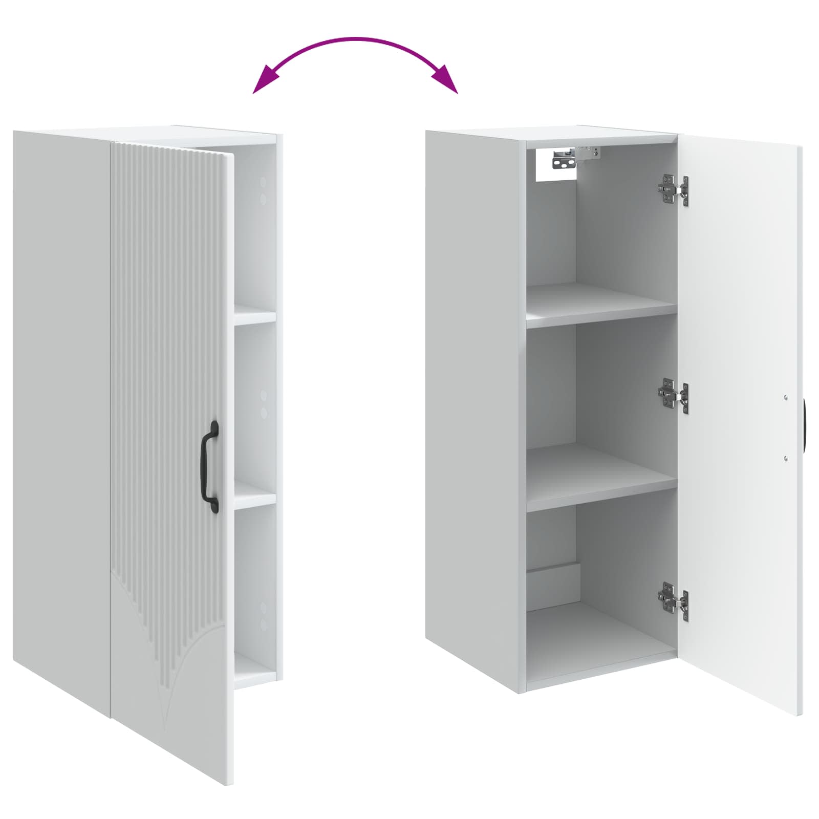 Wandschrank Weiß 33 x 34,5 x 90 cm Holzwerkstoff