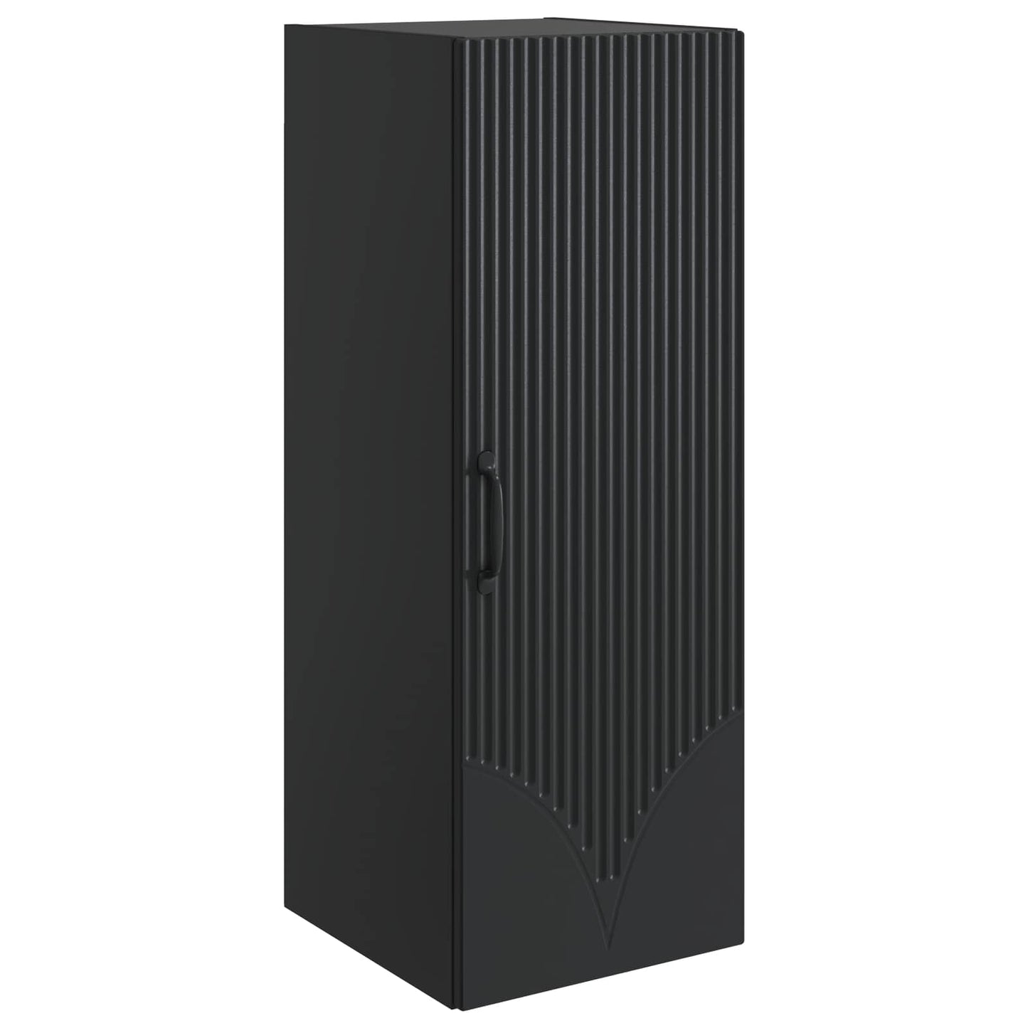 Wandschrank 33 x 34,5 x 90 cm Holzwerkstoff Schwarz