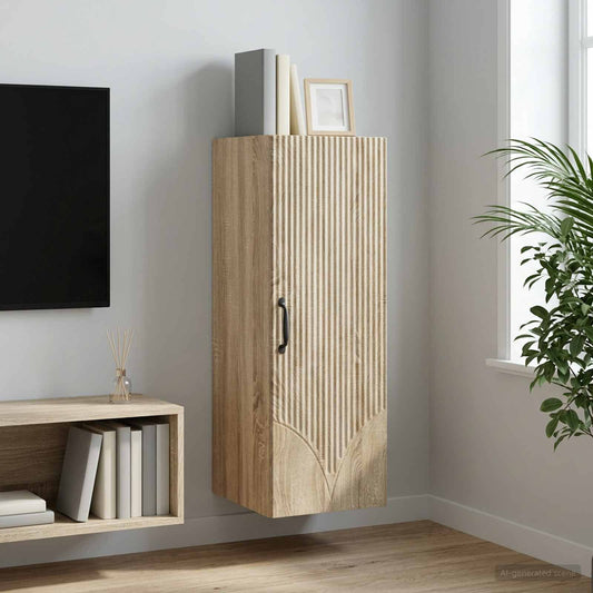Wandschrank 33 x 34,5 x 90 cm Holzwerkstoff Sonoma-Eiche