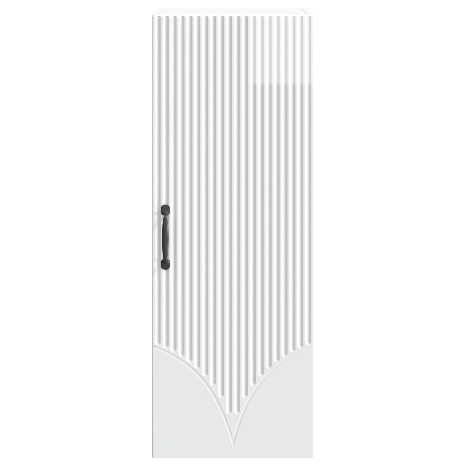 Wandschrank 33 x 34,5 x 90 cm Holzwerkstoff Hochglanz Weiß