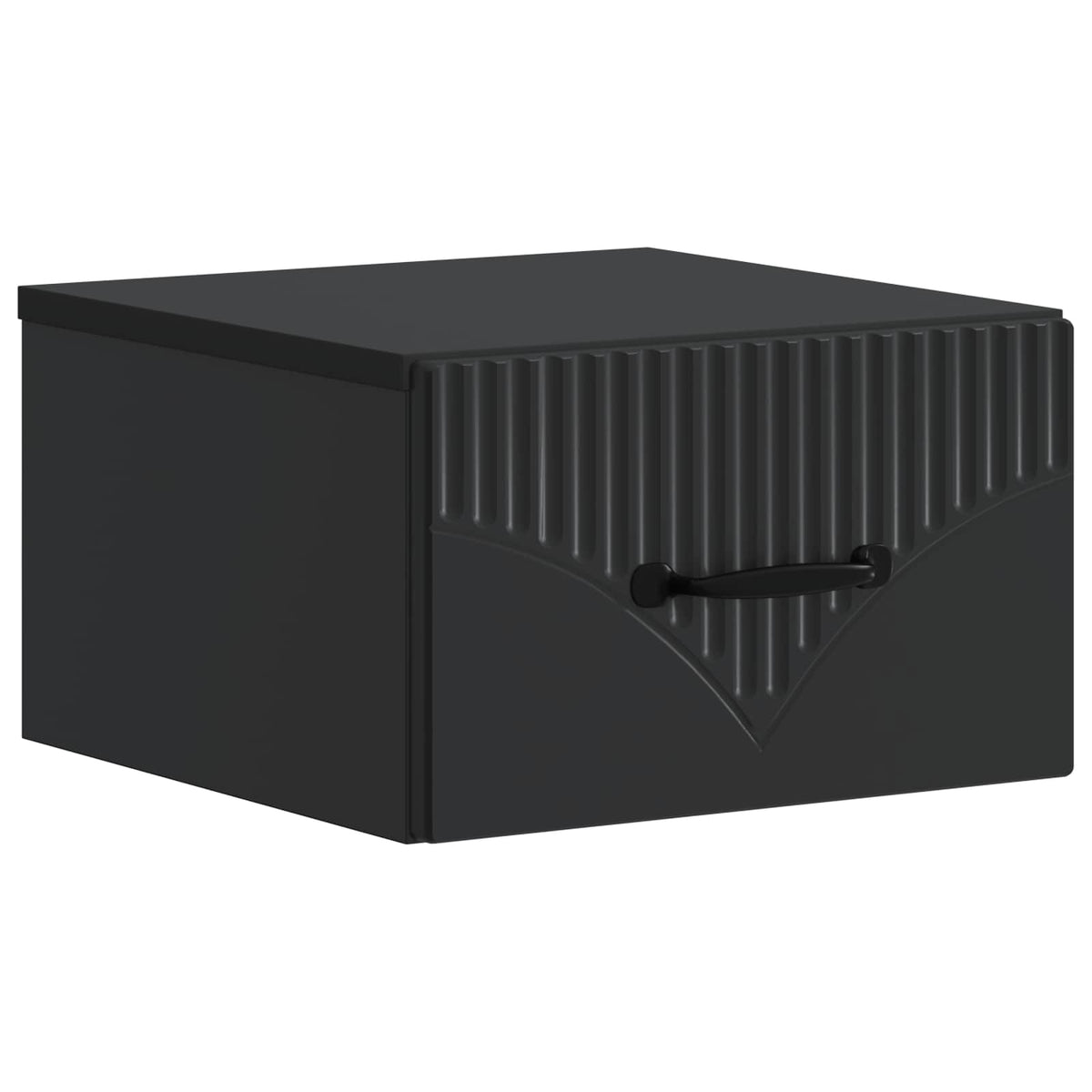 Wandmontierter Nachttisch 2 stk. Schwarz 34,5 x 33 x 20 cm