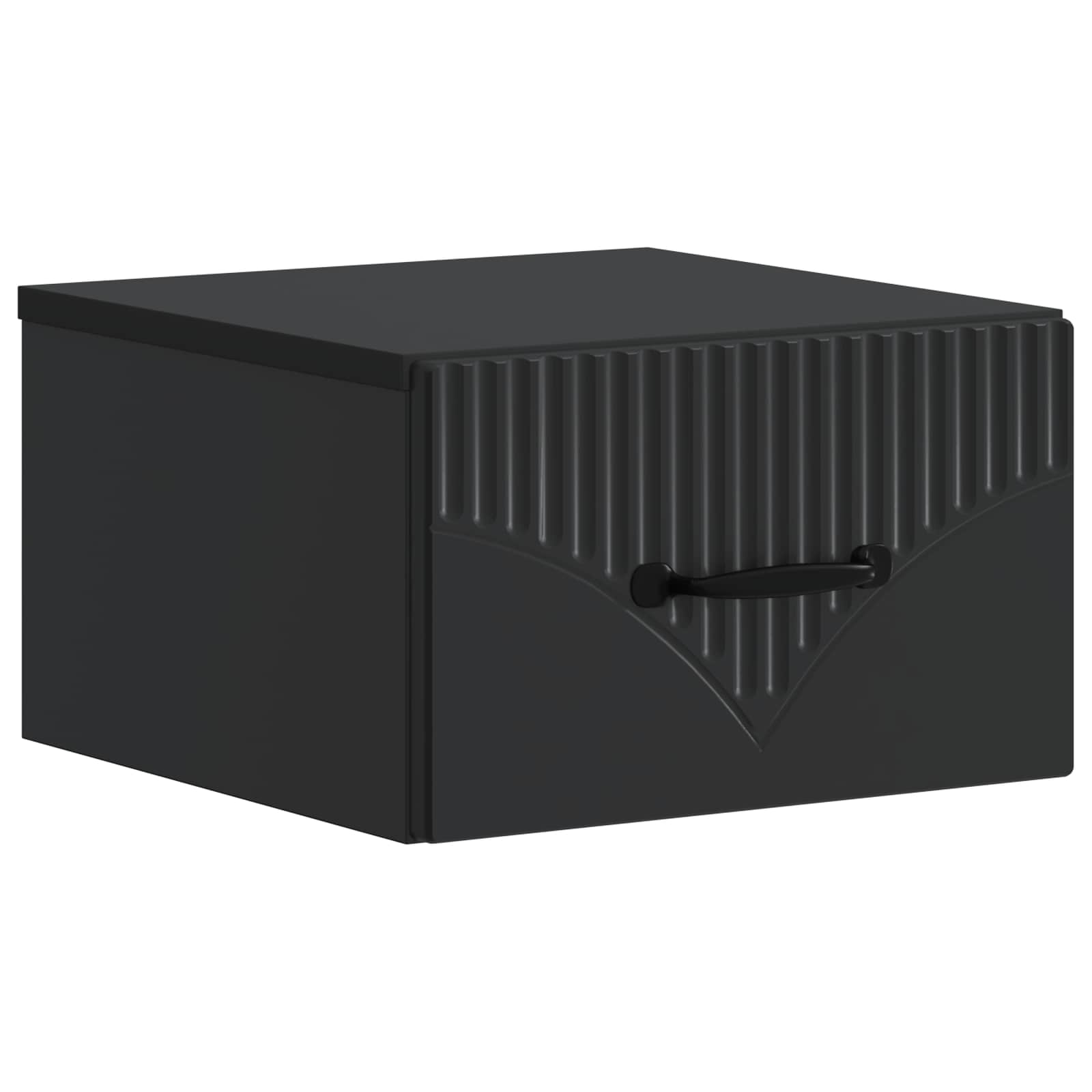 Wandmontierter Nachttisch 2 stk. Schwarz 34,5 x 33 x 20 cm