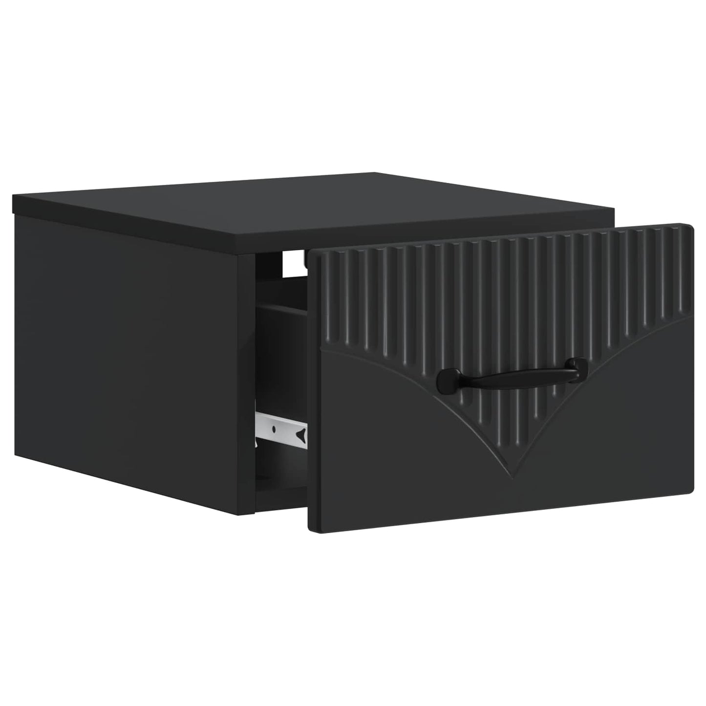 Wandmontierter Nachttisch 2 stk. Schwarz 34,5 x 33 x 20 cm